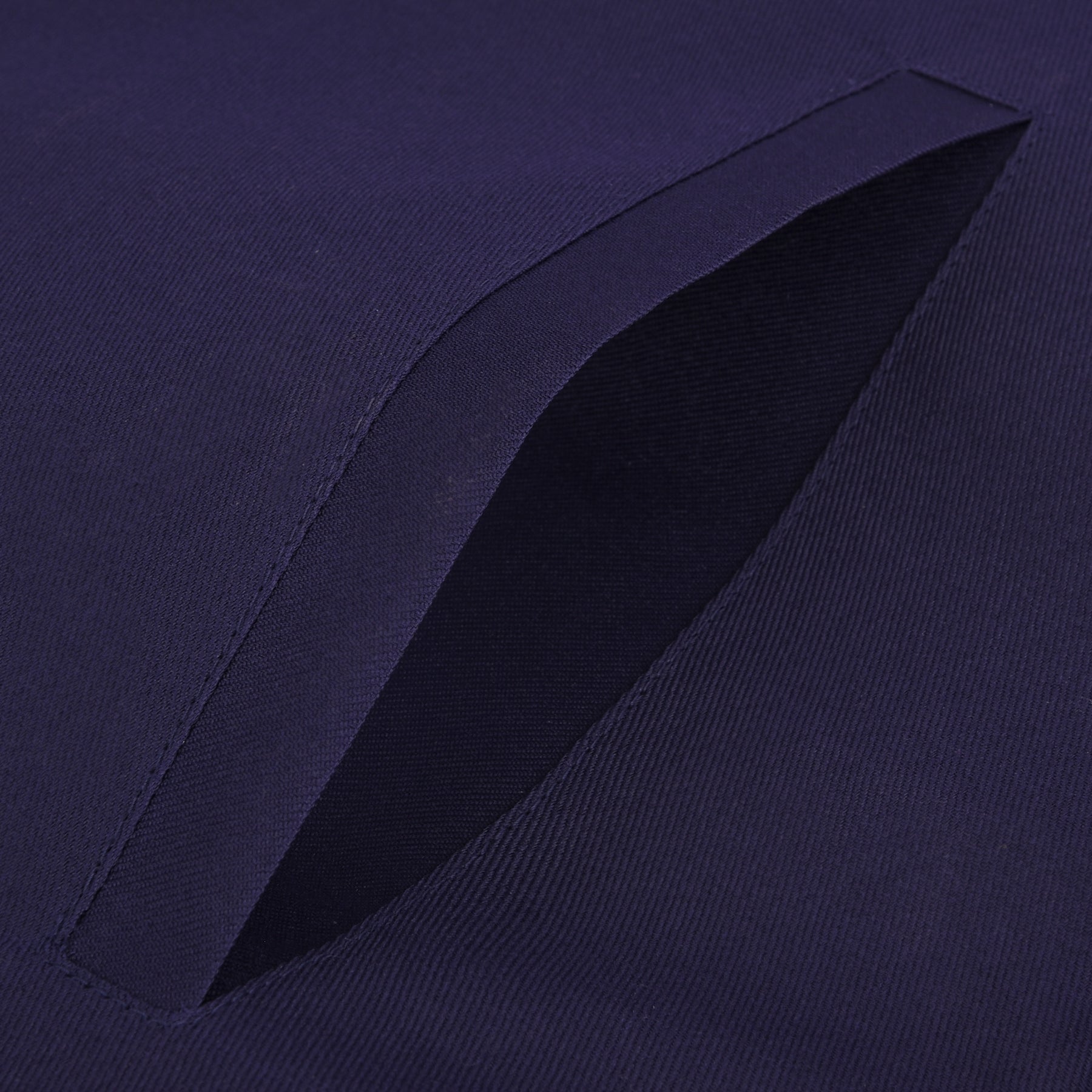 Chaplain Blue Lodge Officer Apron - Navy Velvet With Silver Embroidery Thread - Bricks Masons