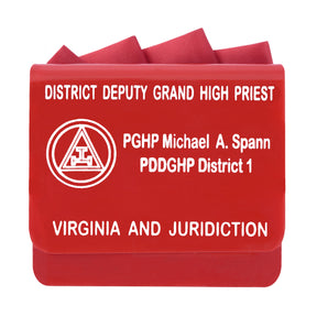 Chapter Pocket Square - Red Plastic Fabric Customizable - Bricks Masons