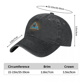 Eye of providence Baseball Cap - One Size & Various Colors - Bricks Masons
