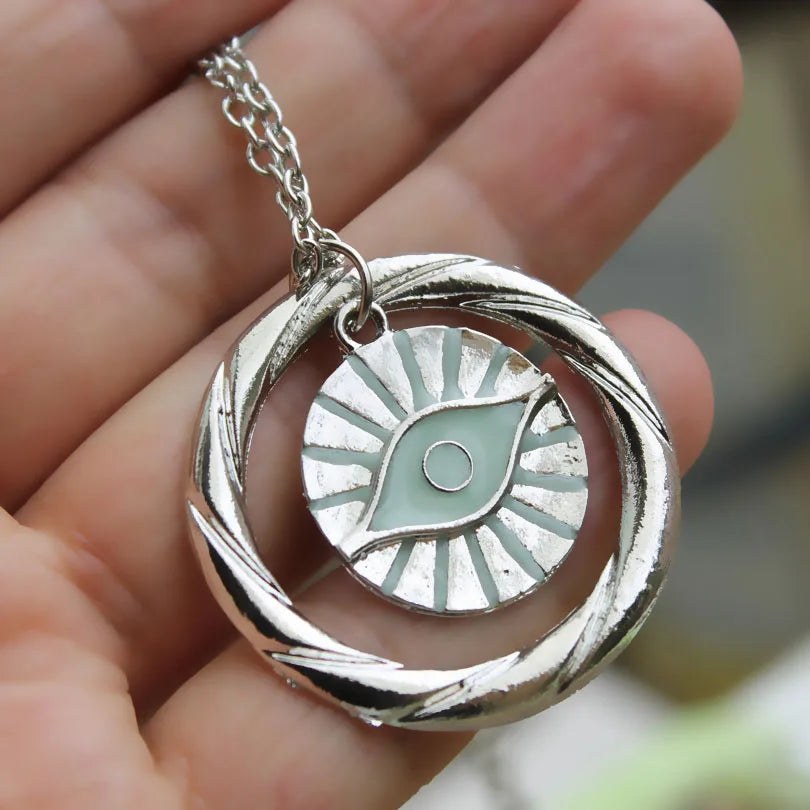 Eye Of Providence Necklace - Glowing Eye Stainless Steel - Bricks Masons