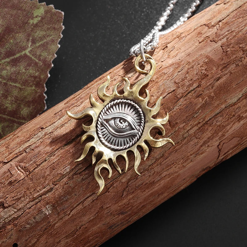 Eye of Providence Necklace - Zinc Alloy Silver & Bronze - Bricks Masons