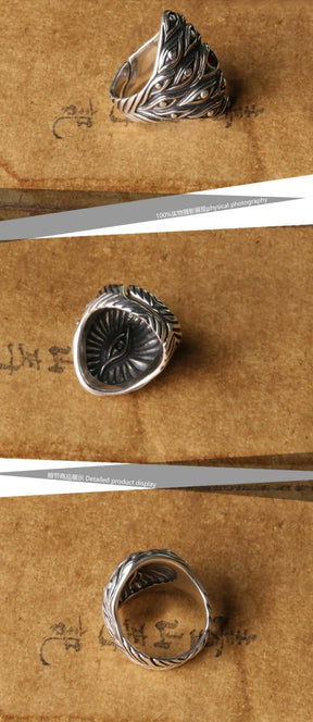 Eye Of Providence Ring - Adjustable 925 Sterling Silver - Bricks Masons