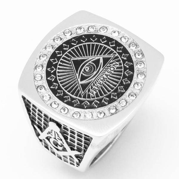 Eye Of Providence Ring - Eye of Horus Pyramid Silver - Bricks Masons