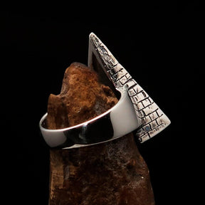 Eye Of Providence Ring - Silver All Seeing Eye Pyramid Sterling - Bricks Masons