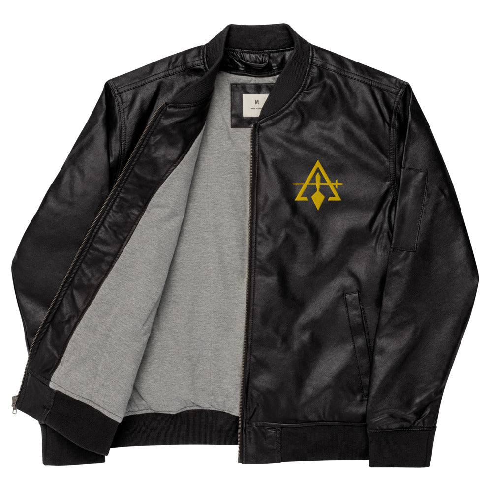 Council Jacket - Leather Golden Embroidery