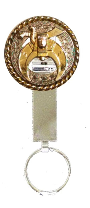 Shriners Pocket Key Holder - Gold Metal - Bricks Masons