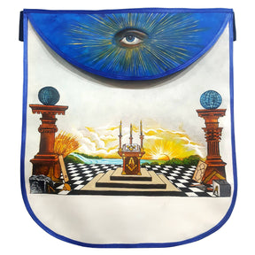 Hand-Painted Apron - Custom Scottish Rite - Bricks Masons