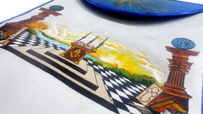 Hand-Painted Apron - Custom Scottish Rite - Bricks Masons
