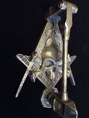 Widows Sons Door Knocker - High Polished Handcrafted Bronze Metal - Bricks Masons