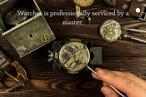 Master Mason Blue Lodge Wristwatch - Gold & Silver Masonic Symbols Skeleton