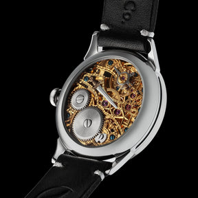 Master Mason Blue Lodge Wristwatch - Gold & Silver Masonic Symbols Skeleton