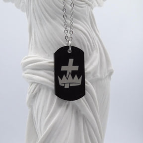 Knights Templar Necklace - Black Sterling Silver - Bricks Masons