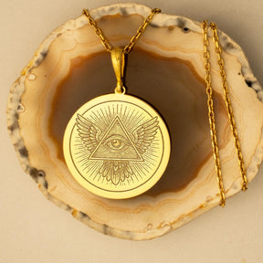 Eye Of Providence Necklace - Eye of Wisdom Various Colors - Bricks Masons