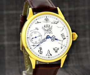 Master Mason Blue Lodge Wristwatch -  All-Seeing Eye - Bricks Masons