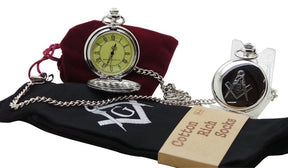 Master Mason Blue Lodge Pocket Watch - Gents Socks Personalised Set Gift - Bricks Masons