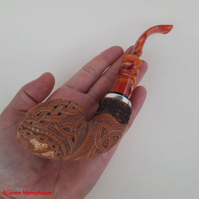 Master Mason Blue Lodge Meerschaum Pipe - Handmade with  Fitted Case & Tamper - Bricks Masons