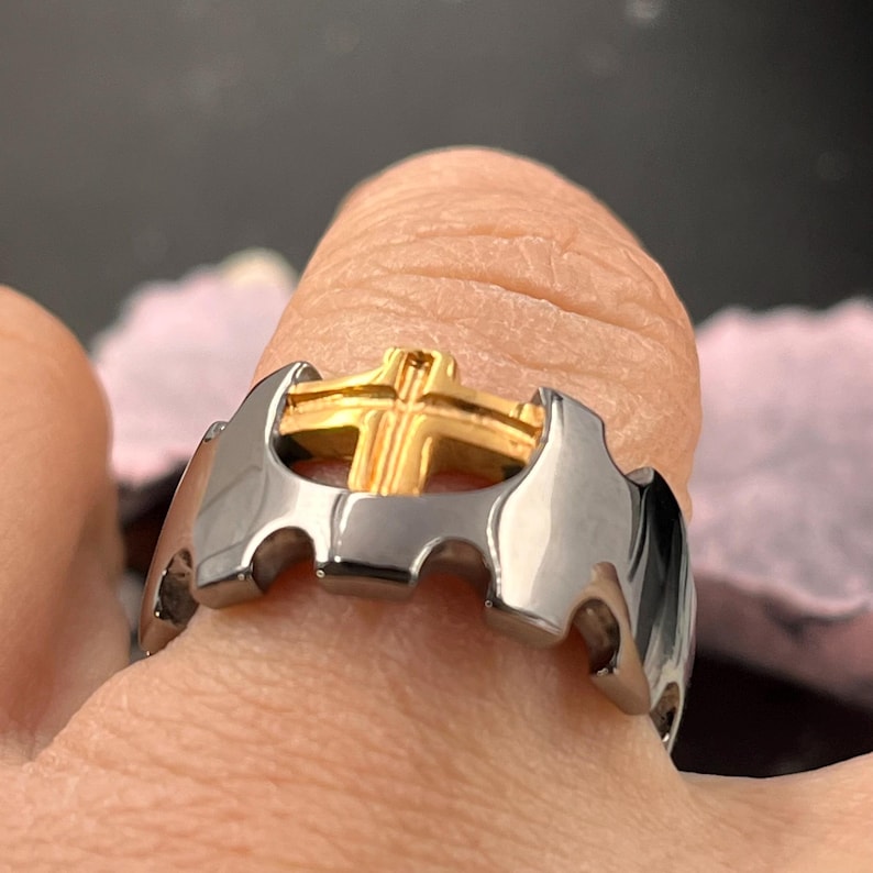Knights Templar Ring - Sterling Silver Cross - Bricks Masons