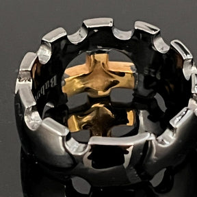 Knights Templar Ring - Sterling Silver Cross - Bricks Masons