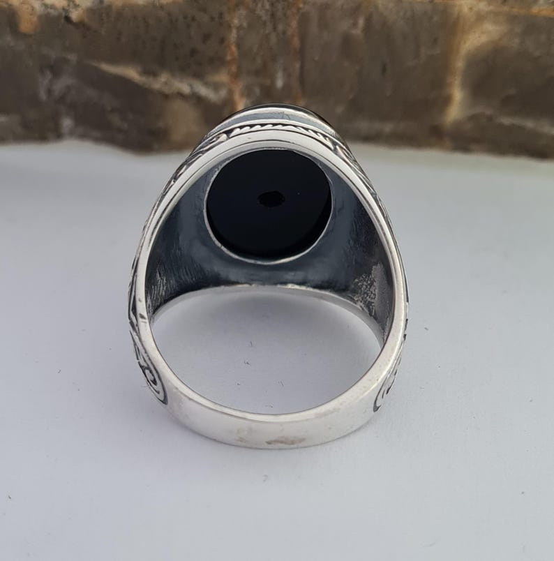 Master Mason Blue Lodge Ring - Sterling Silver Onyx - Bricks Masons