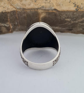 Master Mason Blue Lodge Ring - Handmade Sterling Silver Masonic - Bricks Masons