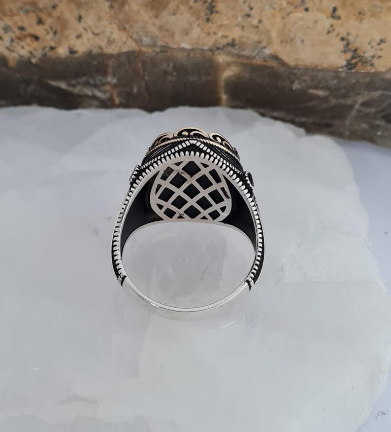 Master Mason Blue Lodge Ring - Sterling Silver Black Onyx - Bricks Masons