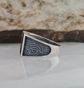 Master Mason Blue Lodge Ring - Handcrafted Sterling Silver - Bricks Masons