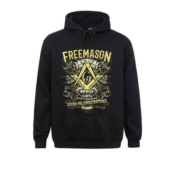 Master Mason Blue Lodge Hoodie - "So Mote It Be" SMIB Square & Compass G