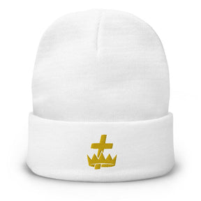 Knighs Templar Beanie - Golden Embroidery - Bricks Masons