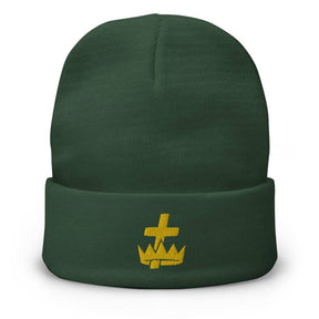 Knighs Templar Beanie - Golden Embroidery - Bricks Masons