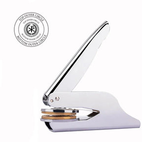 Knights of Constantinople Pocket Seal Press - Silver Color With Customizable Stamp - Bricks Masons