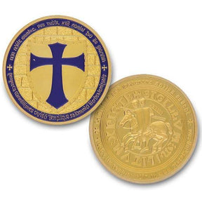 Knights Templar Coin - Gold & Purple - Bricks Masons