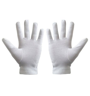 Knights Templar Commandery Gloves - White with Red Nordic Cross - Bricks Masons