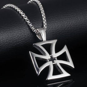 Knights Templar Necklace - Double Maltese Cross - Bricks Masons