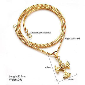 Knights Templar Necklace - Skull and Bones Cross - Bricks Masons