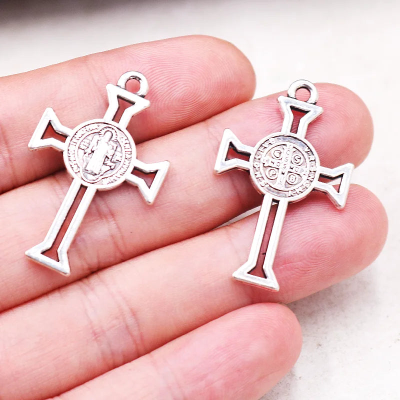 Knights Templar Commandery Pendant - Zinc Alloy Saint Benedict 12pcs - Bricks Masons