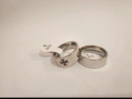 Knights Templar Ring - Cross Band - Bricks Masons