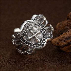 Knights Templar Ring - Exquisite Vintage Adjustable - Bricks Masons
