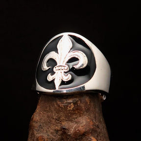 Knights Templar Ring - Knight Fleur De Lis Sterling Silver - Bricks Masons