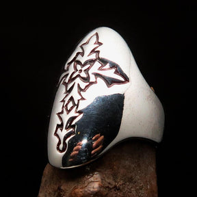 Knights Templar Ring - Red Cross Sterling Silver - Bricks Masons