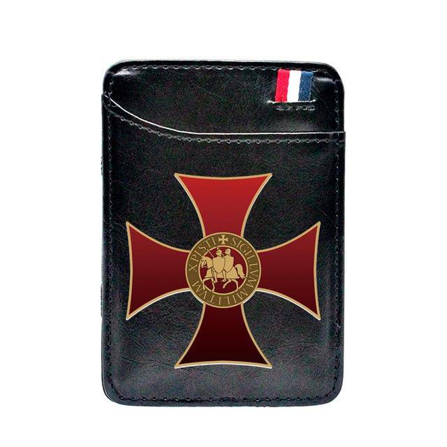 Knights Templar Wallet - Black & Brown - Bricks Masons