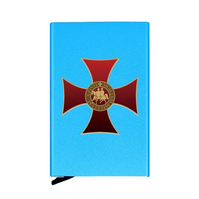 Knights Templar Wallet - Pop Up & Credit Card Holder Metal (5 colors) - Bricks Masons