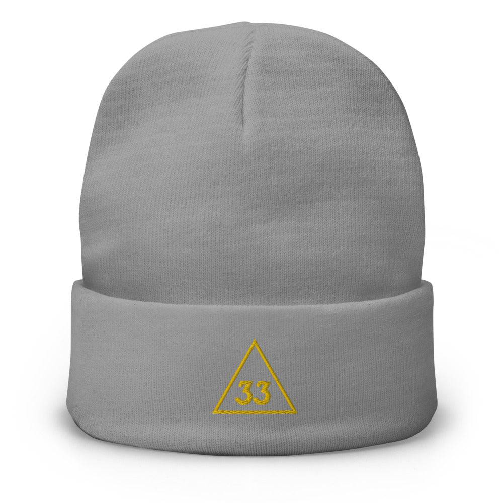 33rd Degree Scottish Rite Beanie - Golden Embroidery