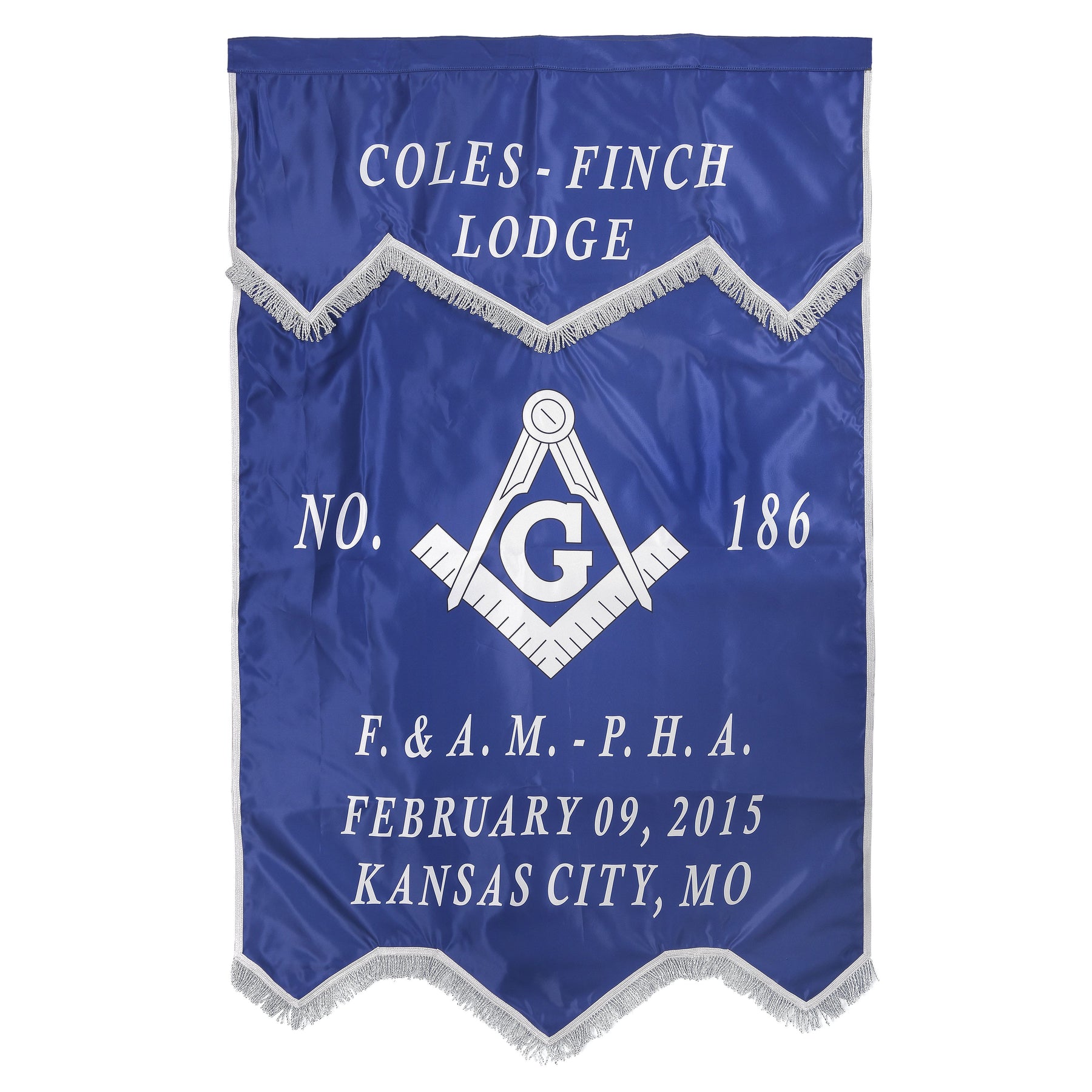 Master Mason Blue Lodge Banner - Machine Embroidery - Bricks Masons