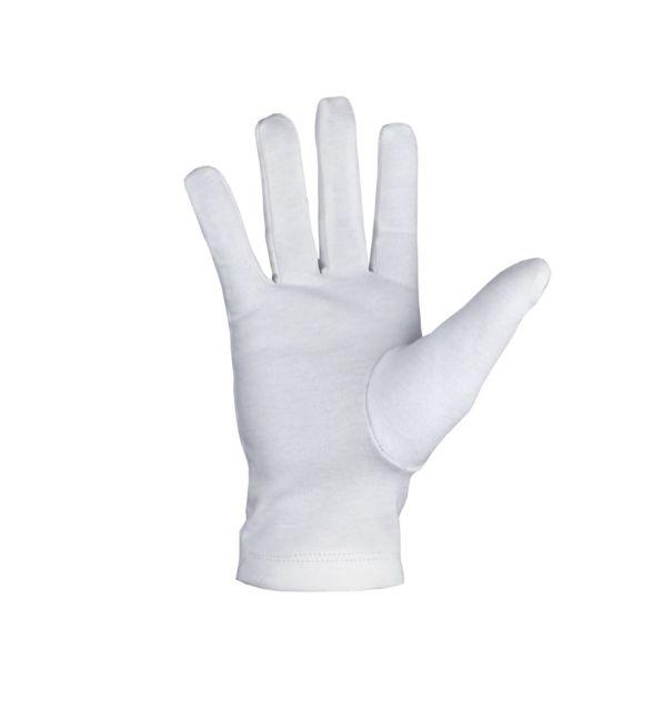Master Mason Blue Lodge Gloves - White Cotton with Gold Square & Compass G - Bricks Masons