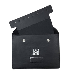 Master Mason Blue Lodge Jewels Case - X Large Black Imitation Leather - Bricks Masons