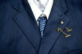 Master Mason Blue Lodge Lapel Pin - Gold Plated With Butterfly Buckle - Bricks Masons