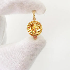 Master Mason Blue Lodge Lapel Pin - Red Enamel Trowel Shape - Bricks Masons