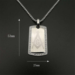 Master Mason Blue Lodge Necklace - Stainless Steel Gold&Silver - Bricks Masons