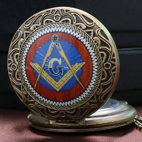 Master Mason Blue Lodge Pocket Watch - Bronze - Bricks Masons
