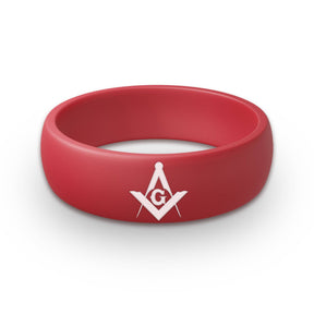 Master Mason Blue Lodge Ring - 2 Silicone Rubber Rings - Bricks Masons